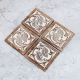 Indian Modern Wooden Coasters for Decor - Pack of 4